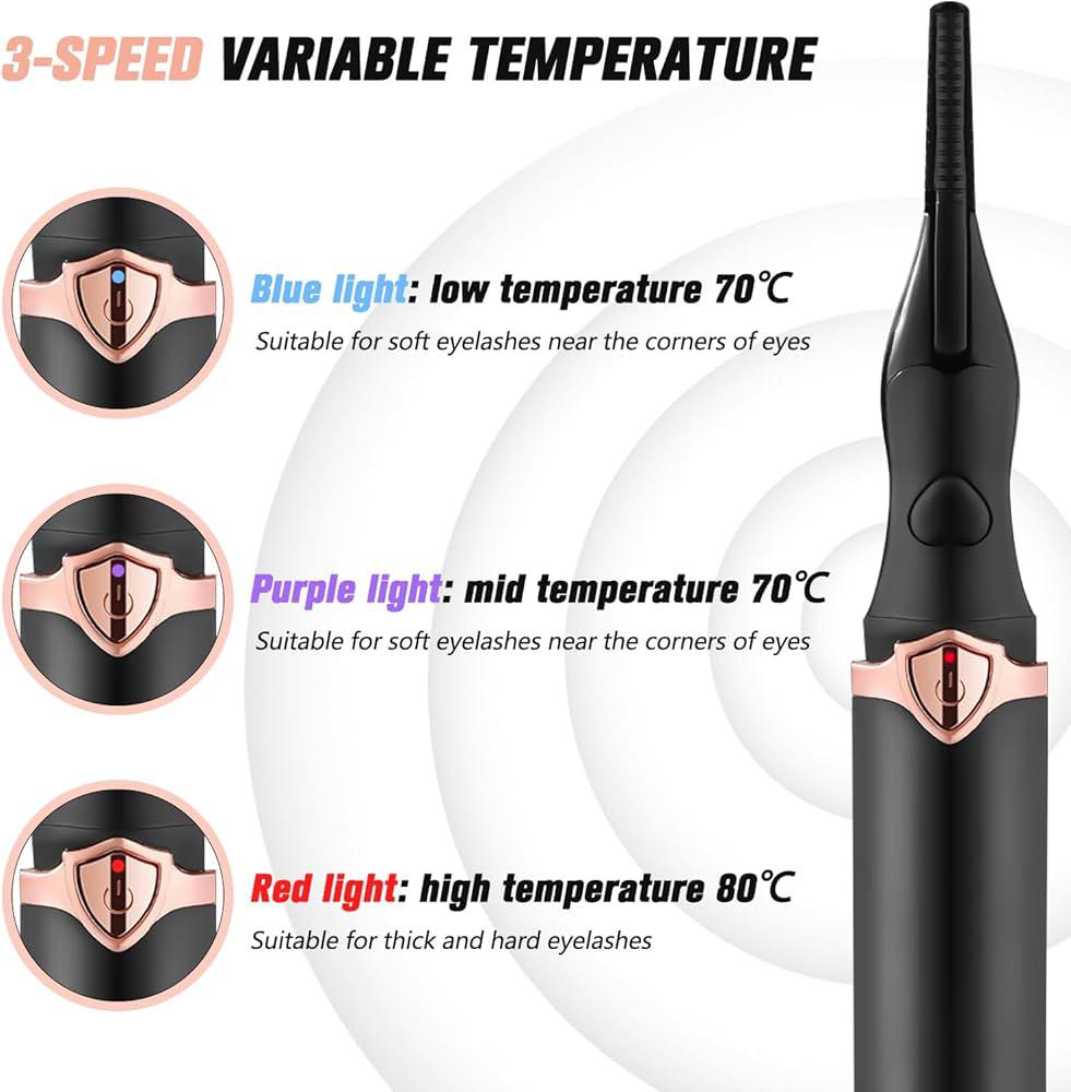 Electric Eyelash Curler with Smart Temperature Control